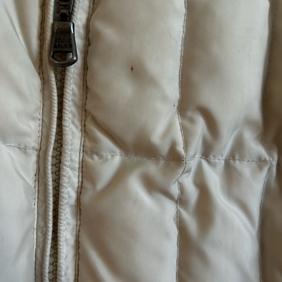 *Super Warm* Eddie Bauer 100% Goose Down White Puffer Jacket - Picture 8 of 17